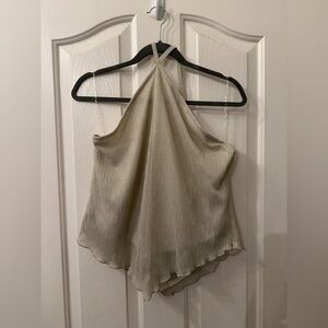 Elegant Shimmer Halter Top